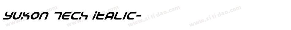 Yukon Tech Italic字体转换